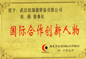 湖北省企业国际合作协会（国际合作创新人物）